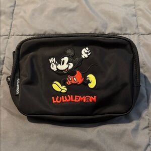 lululemon athletica Black Belt Bag with Mickey Mouse Design